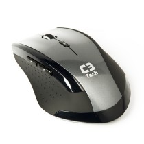 Mouse USB Gamer Sem Fio C3Tech M-W300GY CINZA 1000 DPI, 5 Botões, Optico, Preto e Prata