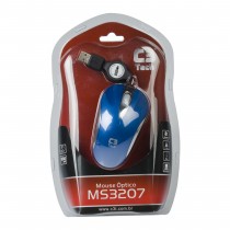 Mouse USB C3 TECH Retrátil MS3207 2R LSI Óptico Azul