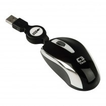 Mouse USB C3 TECH Retrátil MS3209-2R BSI Óptico Preto 