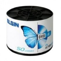 Mídia Gravável DVD-R Elgin 8x 4.7gb C/ logo - Pino com 50 Unidades