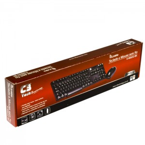 Kit Teclado E Mouse Sem Fio C3TECH K-W600BK 2.4GHZ Preto