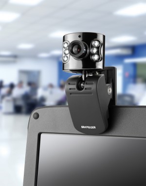 Webcam Multilaser WC040 USB 5.0MP Resolução  Com Microfone e Leds Noturno 